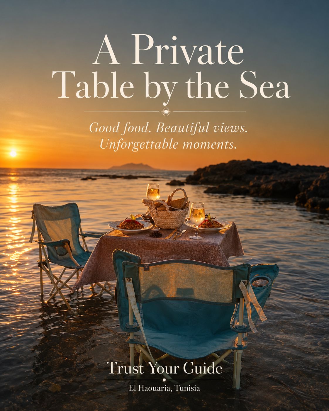 Repas privé face à la mer à El Haouaria
